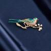 Vintage Magpie Brooch High-End Women'S Enamel Animal Pin Brooch Temperament Blazer With Accessories