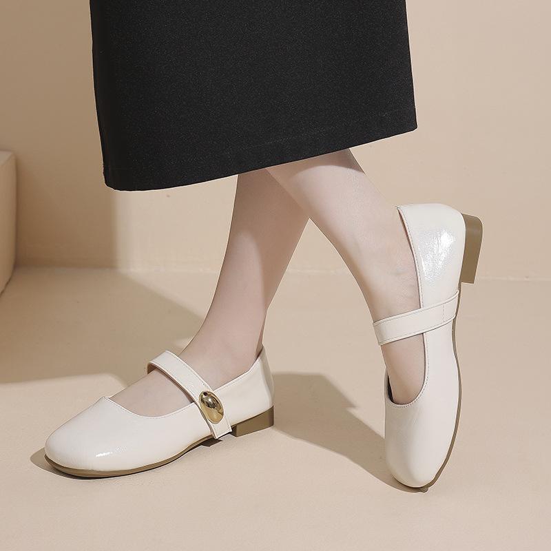 Xiaoxiangfeng Single Shoes 2025 New Doudou Shoes Soft-soled Single Shoes Mary Jane Shoes Lightweight and Breathable Grandma Shoes Small Leather Shoes