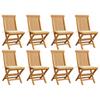 Day and Night - Day and Night Garden Chairs 8 Units Solid Teak Wood with Cream Cushions