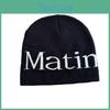 Streetwear Letter Matin Knitted Beanie Warmth Ear Protection Cold Seasons Cap