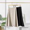 French Silk Midi Umbrella Skirt - Solid Color, Slimming, Mulberry Silk, Elegant Women's Summer Wear