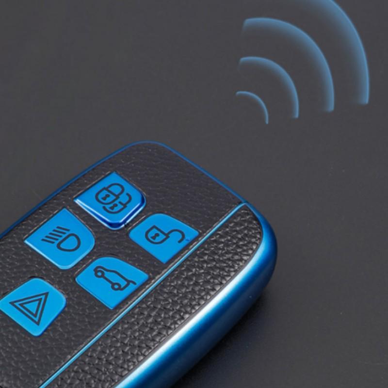 For Land Rover Range Rover Sport Evoque Freelander2 For Jaguar XF XJ XJL XE TPU Leather Car Key Cover Case Shell Holder Protector