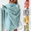 Mid-length All-match Cardigan Women Korean Fashion Loose Batwing Sleeve Sweaters Autumn Loose Hooded Sweater Women's Jacket