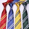 2024 New British Stripes Korean Version of The Tie Fashion Polyester Silk Tie