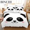 Panda Bear Bedding Sets Animal Duvet Cover Twin Full Single Size And Pillowcase Home Textile 3D Print Bedclothes For Kids Child