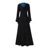 Women Vintage Retro Gothic Long Sleeve Hooded Dress Long Gown Dresses