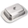 Stainless Steel Butter Tray Sealing Cheese Storage Keeper Butter Dish With Lid  Kitchen Dinnerware