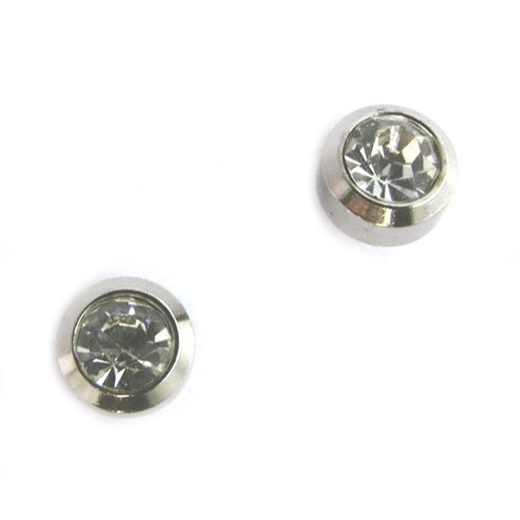 Les Trésors De Lily [P0132] - White 'Essential' Steel Buckles - 6 Mm