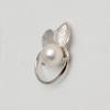 Akoya Pearl Pin Brooch Leaf Design SILVER Tuck Brooch Pearl Brooch [enyapearl]