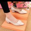 Women Cute Sweet Light Weight Brown Slip On Square Heel Shoes Lady Casual Comfort Spring Elegant Beautiful High Pumps E1237