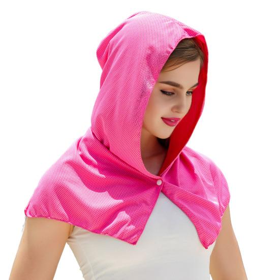Cooling Hoodie Towel Neck Face Sun Protection Ice Towel Summer Hot Weather Breathable Sports Gym Workout Head Wrap Shawl