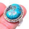 Natural Tibetan Turquoise Gemstone 925 Solid Sterling Silver Gift Ring S.9 b7P39