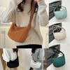 Corduroy Shoulder Bags Minimalist Crossbody Bag Women's Handbags Fashion Fabric Underarm Bag Solid Color Zipper Female Handbag