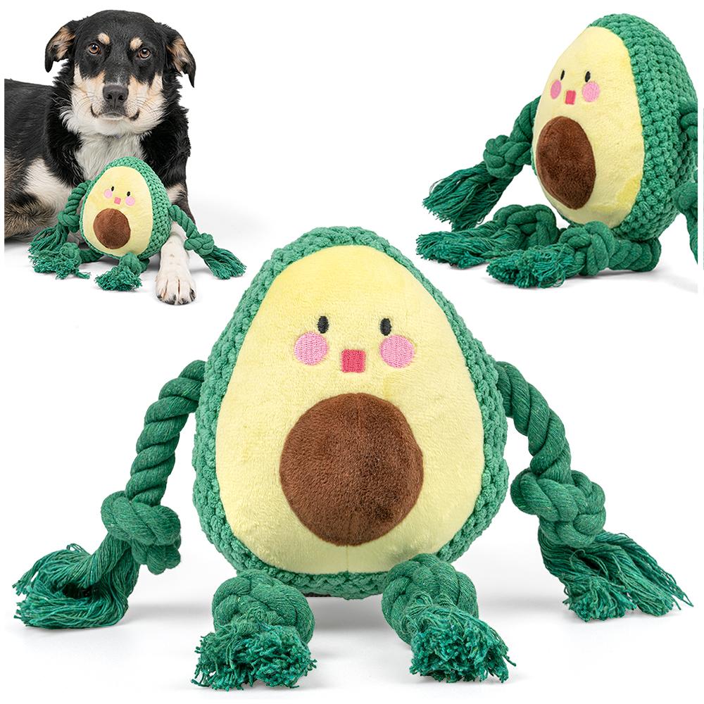 Plush Avocado with a Squeaker for Dogs