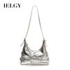 Retro Spice Girl Style Large-capacity Silver Stray Bag, Fashionable Versatile Single Shoulder Crossbody Armpit Bag Tide