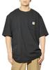 Large Short Chest L [Carhartt] Men's T-shirt, Size, Sleeve, Pocket, K87, Black, [Item]