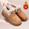 Cotton Shoes Women's Velvet Autumn and Winter New Snow Boots Maillard Women's Cotton Shoes Round Head Flat Bottom Casual