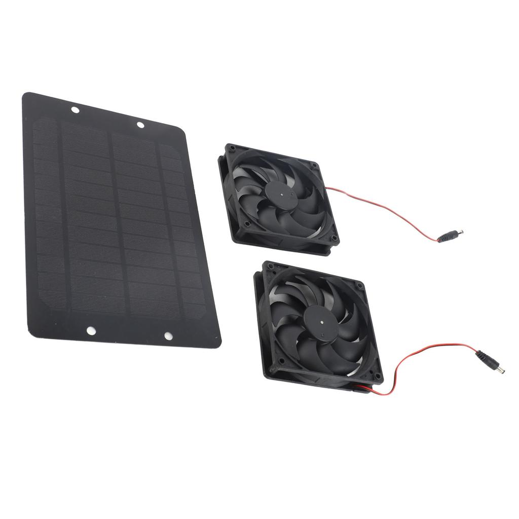 20W Solar Powered Dual Fan 12V Efficient Energy Saving Solar Panel Fan Kit with Switch for RV