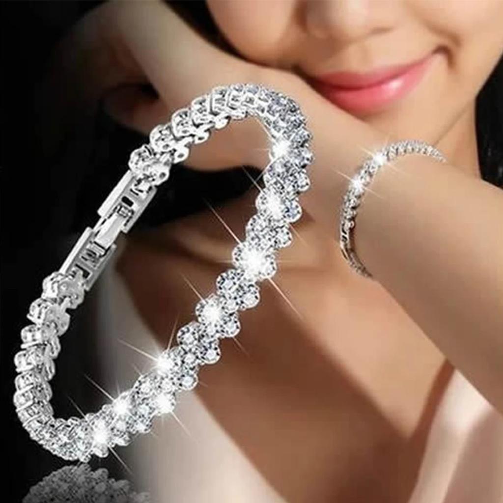 Luxury Cubic Zirconia Crystal Tennis Bracelets for Women Men Gold Color Silver Color Bracelet Chain Jewelry Gifts
