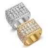 Ring New Luxury Men's Ring Full Diamond 316 Square Diamond Ring