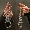 Y2K Clear Bead Phone Strap Luxury Phone Charm Chain Trendy Phone Lanyard Phone Bag Accessories
