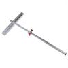 1Pcs Silver Aluminum Alloy T-Shaped Push Glass Cutter Tool 60cm Length Portable Tile Cutter for Cutting and Glass Art Work