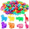 30/50/70pcs Land Animal Beads Sweet Macaron Colored Elephant Giraffe Lion Shaped Mixed Color Accessories Beads