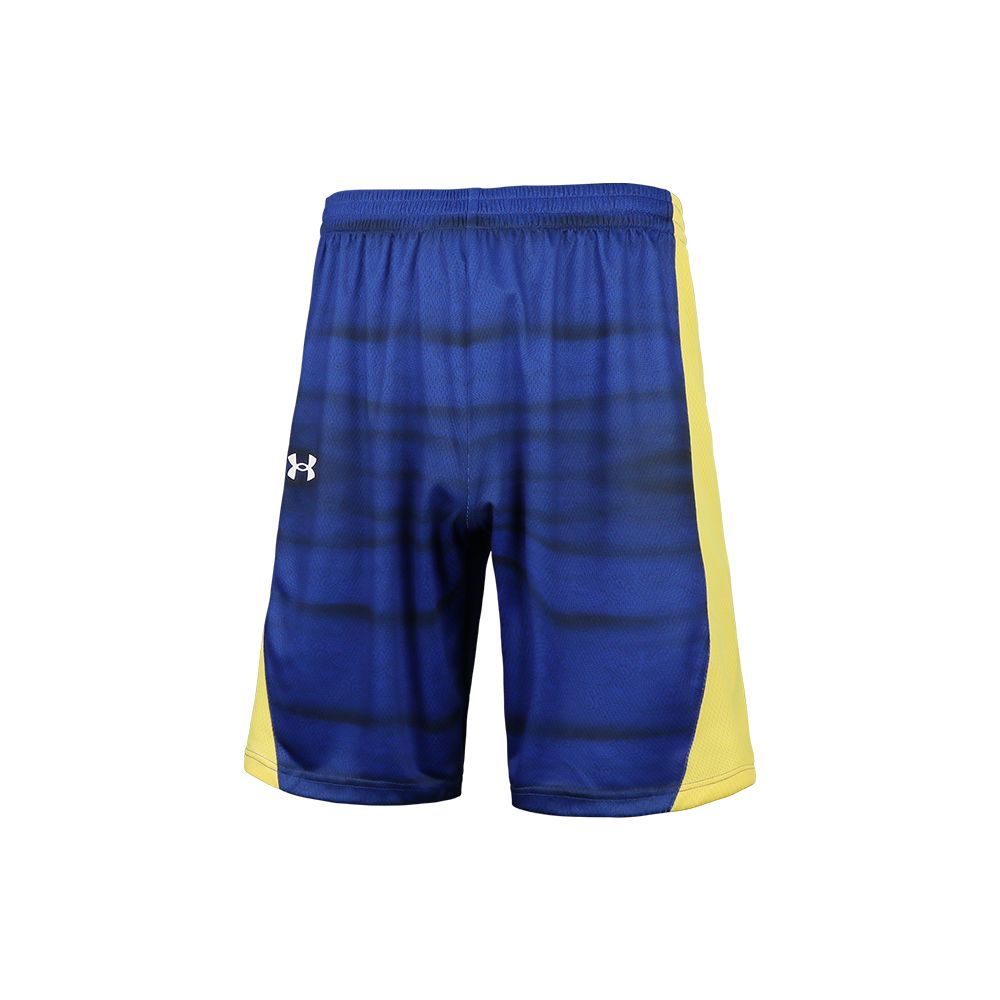Under Armour Contrast Panel Logo Print Basketball Knit Shorts Men Bottoms Royal-Blue 22500203-400