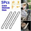 5PCS 6 Inch Chainsaw Chain 1/4" Saw Chains 37DL Electric Saw Replacement Chainsaw Saw Chain 0.043" Chain Gauge