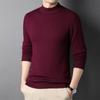 Brand Men's Cashmere Sweater Half Turtleneck Men Sweaters Knit Pullovers for Male Youth Slim Knitwear Man Sweater
