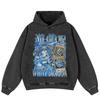 Streetwear Retro Japanese Cartoon Graphic Washed Black Oversized Unisex Y2K Hoodie