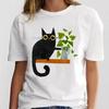 Women Print Graphic Ladies Clothing Fashion Tee Cat Love Trend New Style Female Cartoon Clothes T Shirt Top  Aesthetic Clothes