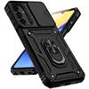 Military Grade Armor Magnetic Stand Case for Samsung Galaxy S24 S23 Ultra S22 S21 Plus S20 Fe A55 A54 A15 5g Slide Camera Cover
