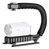 Portable U-Shaped Handheld Stabilizer with Flash Mount for SLR Cameras and Mobile Phones