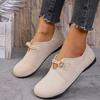 Fashion Suede Round Head Single Shoes for Women Casual Spring Autumn Solid Color Flats Slip On Comfortable Loafers Retro Women's Shoes