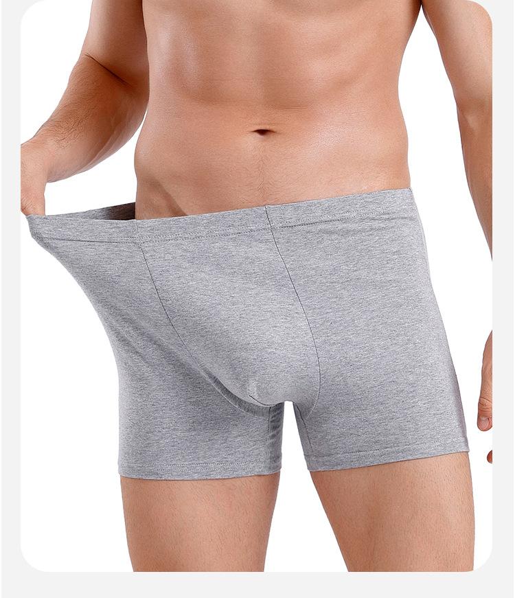 Pure Cotton Men's Underpants Pure Cotton Underwear Mid Waist Solid Color Underwear Men's Underwear