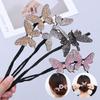 Tools Crystal Elegant Bud Hairpin Butterfly Hair Clip Butterfly Shape Hairpins Bun Maker
