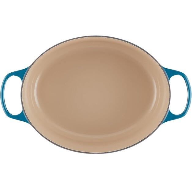 Cast Iron Roaster Le Creuset Signature Oval 31 Cm Depth Teal 6.3 L (21178316422430)