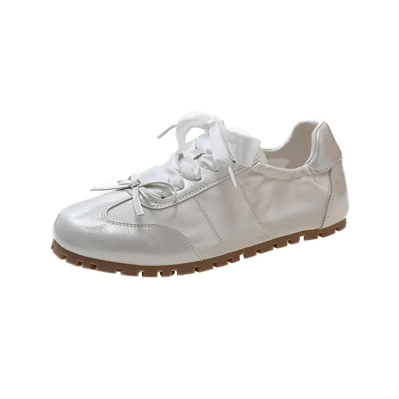 Fashion Luxury Designer Women Sneakers Flats Shoes Fashion Comfort Lace Up Non Slip Flats Ladies Outdoor Walk Shoes