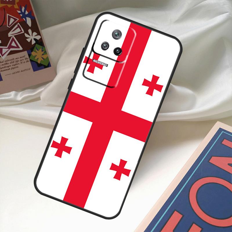 Чехол с флагом Грузии в стиле гранж для POCO X6 Pro M6 X5 X3 M5s F3 F5 Xiaomi 14 Ultra 13 12 Lite 11T 12T 13T Pro Coque