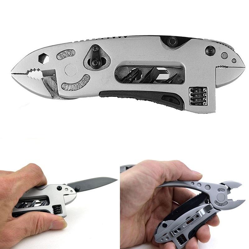 Multitool Pliers Pocket Screwdriver Adjustable Wrench Jaw Spanner Outdoor Camping Multi Repair Tools MYY