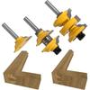 3pcs 8mm 12mm 1/2inch Shank Entry Interior Tenon Door Router Bit Set Ogee Matched R&S Router Bits Carving for Wood