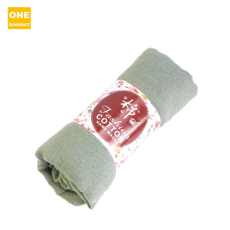 Breathable Cotton And Linen Headscarf, Seersucker Scarf, Ethnic Style Headscarf, Headscarf And Cap Jdwj-32