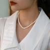 Natural Freshwater Pearl Necklace 925 Sterling Silver Korean Fashion Jewelry for Women