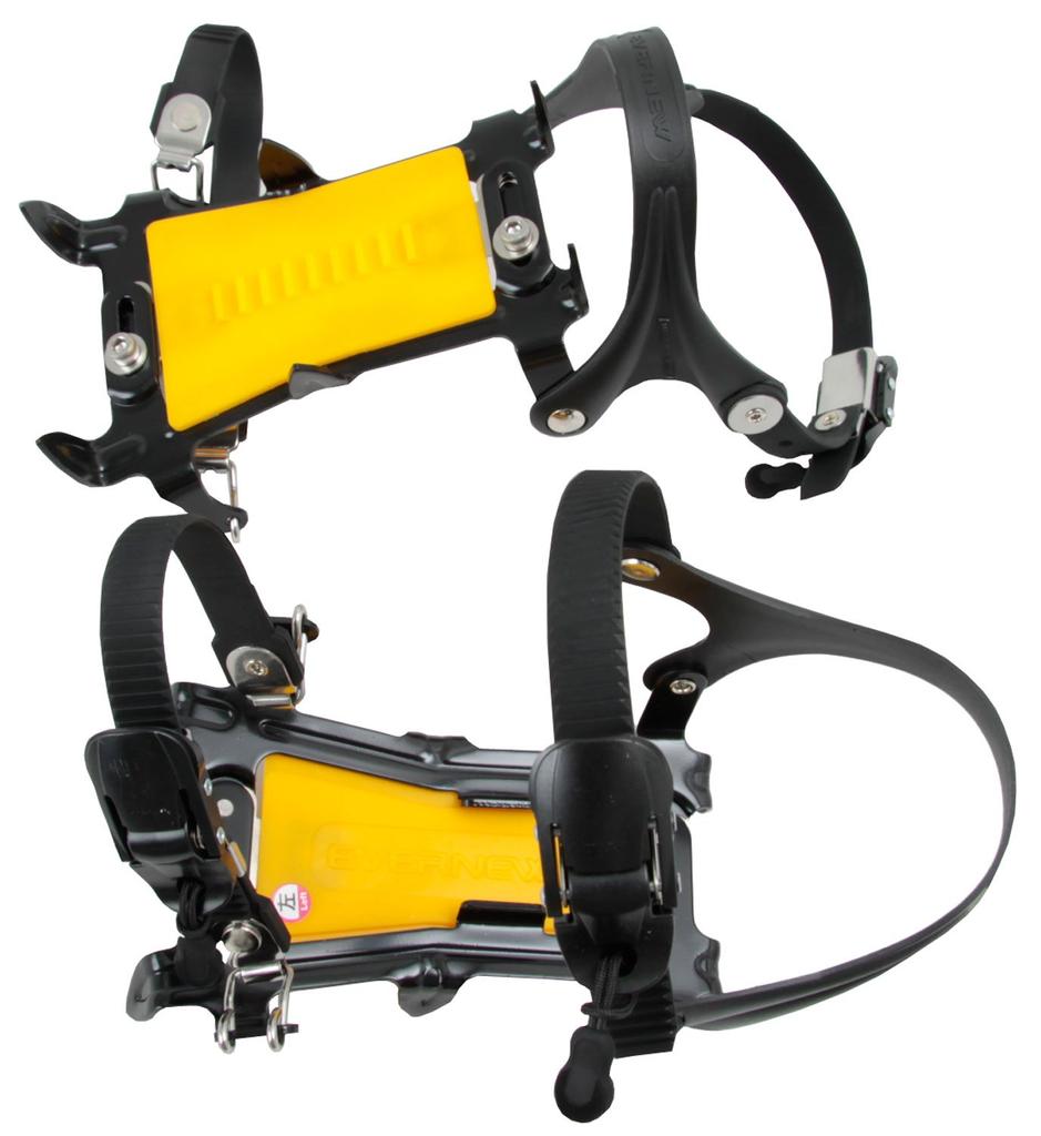 EVERNEW Width Adjustable 6 Claw Crampons L Yellow EBY015