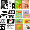 Baby Vision Stimulus Cards, High Contrast Baby Cards, Black White Colorful Baby Flashcards Newborn Toys