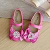 Baby Jam Girls' Elle Ribbon Flat Hot Pink-Y871