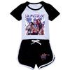 Kids Summer Sport T-Shirt And Shorts 2 Piece Outfit Tracksuit Set Short Sleeve Print Crop Tops With Clothing Set