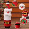 Kitchen Supplies Creative Flannelette Elderly Wine Bottle Cover, Snowman Wine Bottle Bag, Christmas Decoration, Knitted Cartoon Wine Bottle Cover