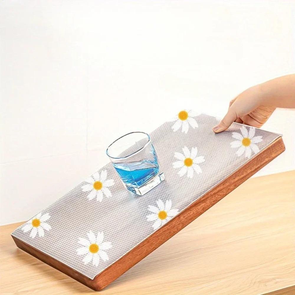 Daisy Drawer Liners Mat Waterproof Fridge Pad Table Cover Mat Kitchen Cabinets Home Organization